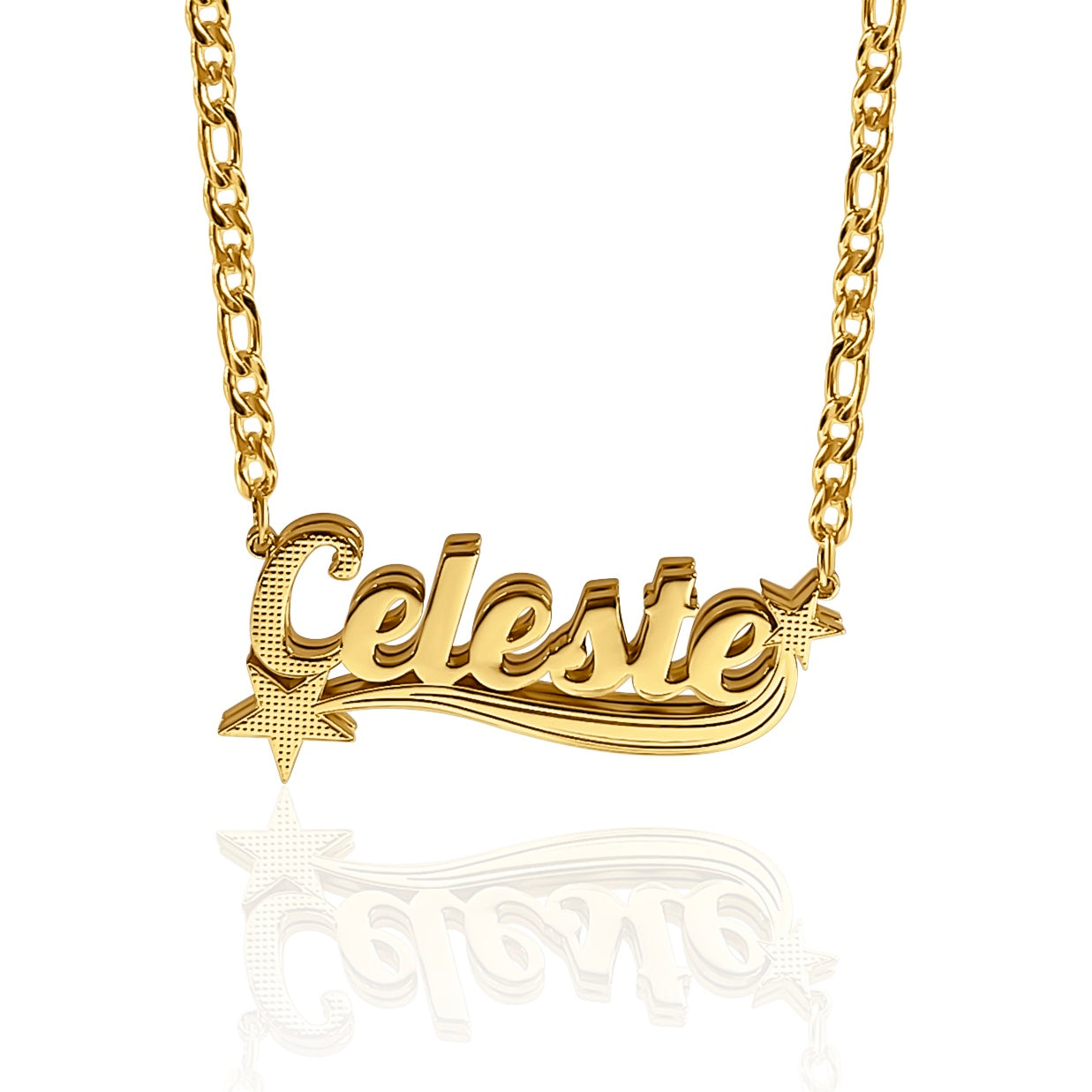 Shoot 4 The Stars ★ᯓ Custom 3D Nameplate Necklace