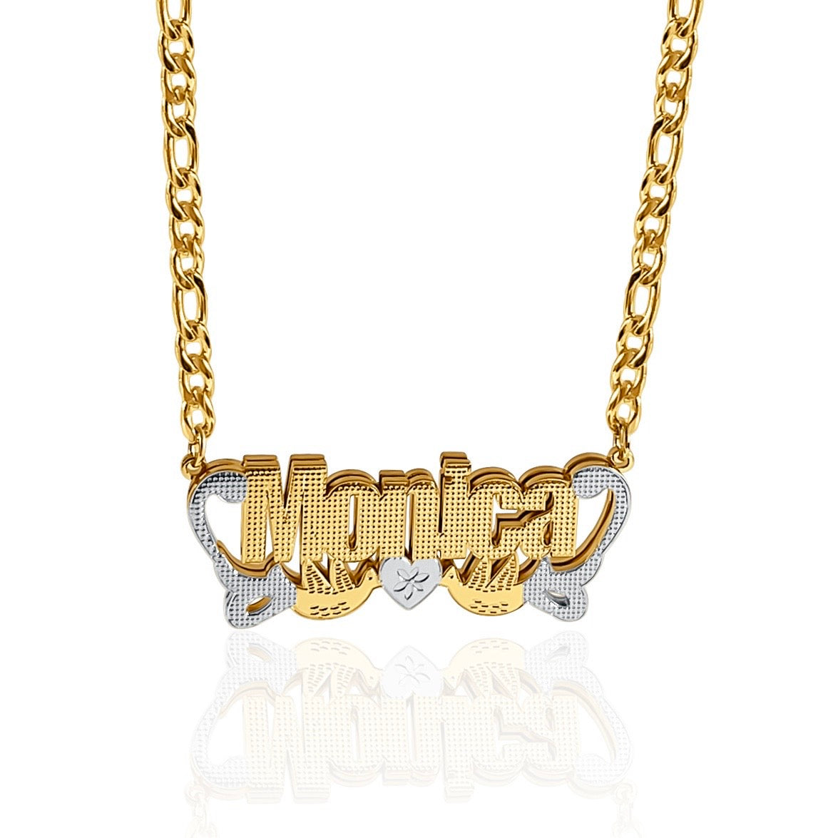 Love Birds 𓅪♡𓅪 Custom 3D Nameplate Necklace