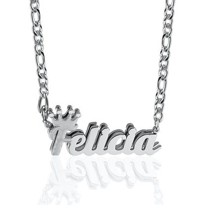 Coronation ♛ Custom 3D Nameplate Necklace