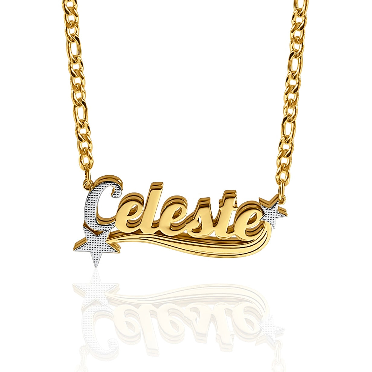 Shoot 4 The Stars ★ᯓ Custom 3D Nameplate Necklace