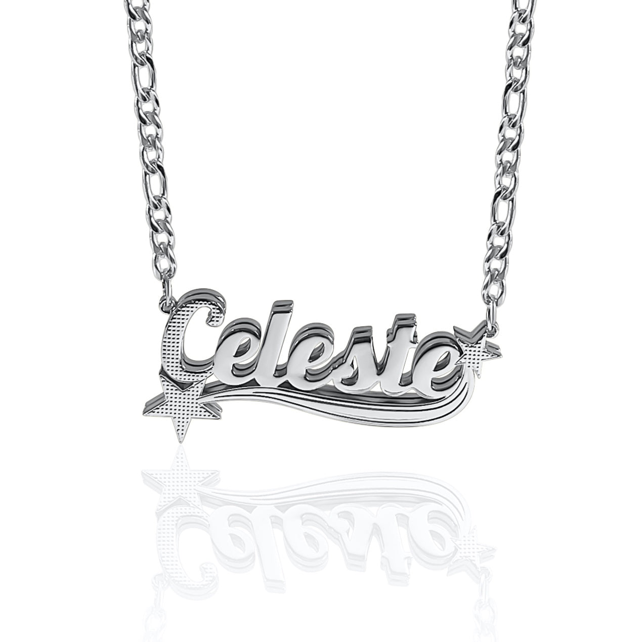 Shoot 4 The Stars ★ᯓ Custom 3D Nameplate Necklace